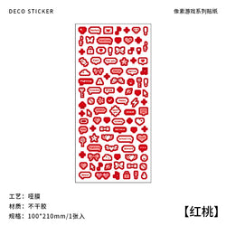 Korea Ins Cute Pixel Dialog Series Decorative Sticker Hand Account Idol Card DIY Material Sticker Personalized Kawaii Stationery (ONLINE ORDER ONLY)