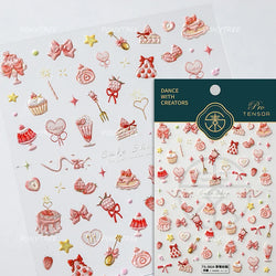 Soda Fruit Beverage Bottle Bear Watermelon Popsicle Dessert Ice Cream Cat Cherry Strawberry Bow Summer Nail Art Stickers Decals (ONLINE ORDER ONLY)