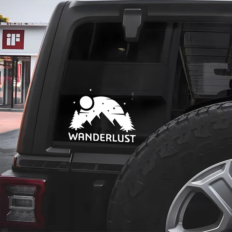 "WANDERLUST"Stickers,Unique and Personalized Look with high quality sticker for cars trucks motorcycles &laptops! (ONLINE ORDER ONLY)