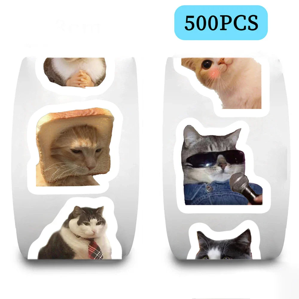 100-500pcs Cartoon Meme Cat Stickers For School Reward Stickers Classroom Decoration Encouragement Sticker For Student Teacher (ONLINE ORDER ONLY)