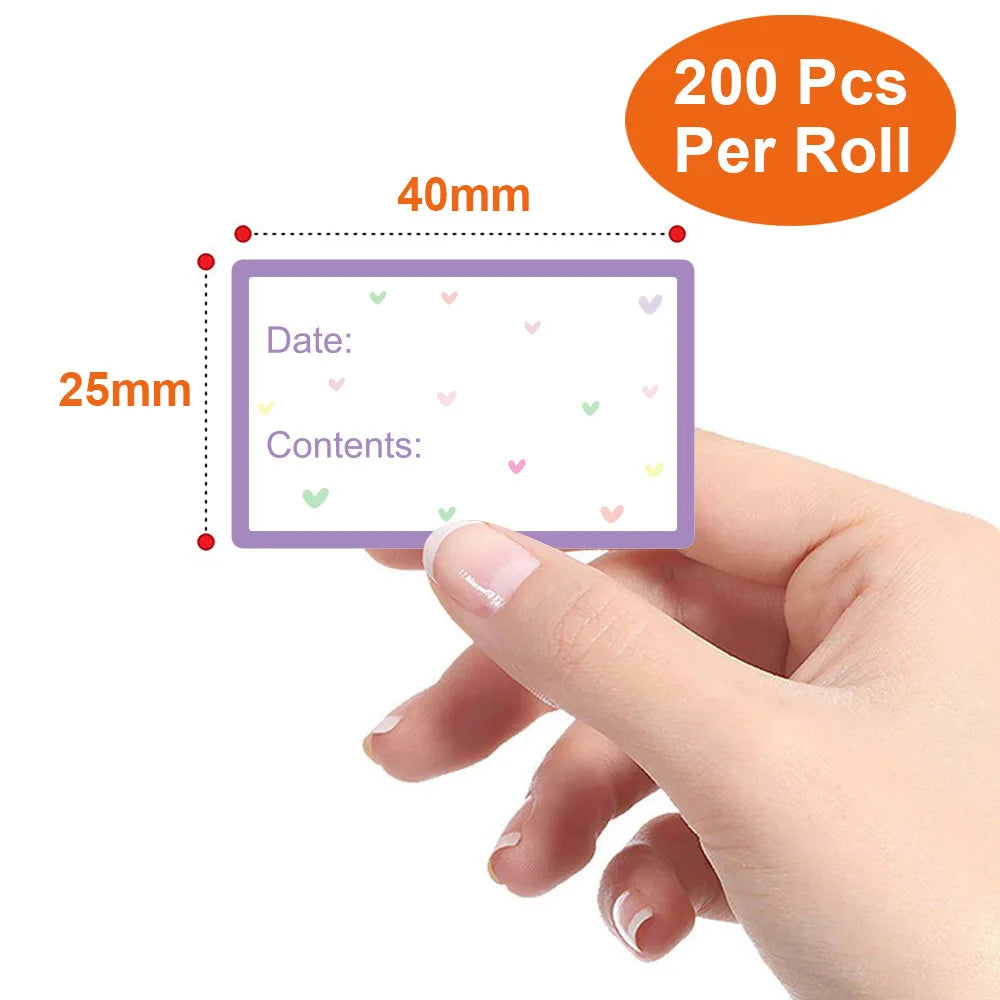 Safe Date Food catalog Storage Self-adhesive Label sticker Kitchen refrigerator blank label sticker Office stationery (Online Order Only)