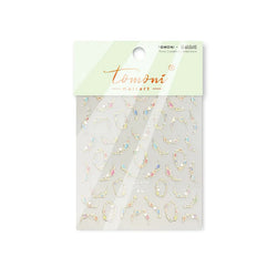 French Lines Gemstone Necklace Gilding Light Luxury Pearl Self Adhesive Nail Art Decorations Stickers Manicure Decals Wholesale (ONLINE ORDER ONLY)