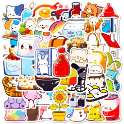Cute Animal Cartoon Stickers for Laptop, Phone, Suitcase, Fridge, Guitar - 10/30/50pcs (Online Order Only)