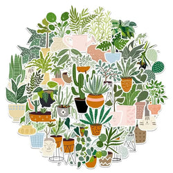 10/30/44PCS Cute Plants Sticker Aesthetic PVC Stationery Children's Sketchbook Sticky Diary Laptop Scrapbook Supplies for Kids (Online Order Only)