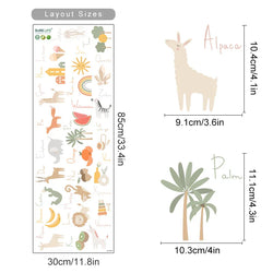 Boho Cute Animal Alphabet Nursery Wall Decals Kids Room Decor (ONLINE ORDER ONLY)