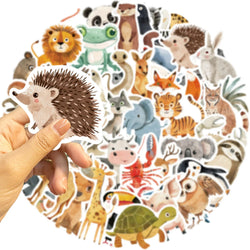 50pcs Cute Childrens Book Paintings Stickers Vinyl Waterproof Stickers for Kids Toy Animals Decals for Loptop Water Bottle Phone (ONLINE ORDER ONLY)