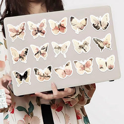 30Pcs Princess Color Aesthetic Butterfly Stickers Pack Phone Case Sticker Journal Accessories Scrapbooking Supplies (ONLINE ORDER ONLY)
