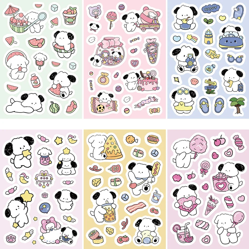 8/16/32pcs Cute Children DIY Puzzle Sticker 8 Animals Dogs Make A Face Funny Assemble Jigsaw Stickers Kids Educational Toys﻿ (ONLINE ORDER ONLY)