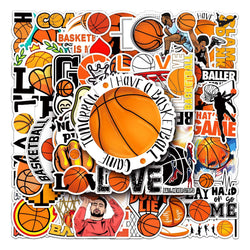 50Pcs Basketball Cartoon Waterproof Vinyl Stickers for Skateboard Snowboard (Online Order Only)