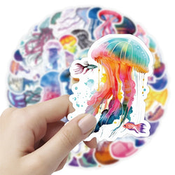 Jellyfish Stickers Pack - Funny Animal Decals for Laptop, Guitar, Bike, Skateboard, Scrapbook (Online Order Only)