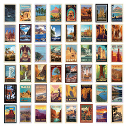 10/30/50pcs Cute Cartoon World Landmarks Aesthetic Poster Stickers  Decals Notebook Skateboard Laptop Phone Decoration Sticker (Online Order Only)