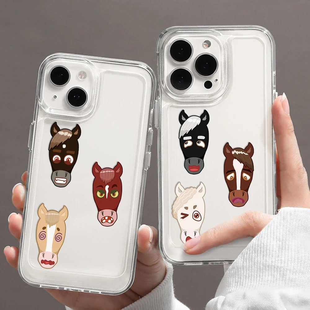 8/16/32pcs Cartoon Pony Head Make A Face Puzzle Stickers Kids Funny Animals Sticker DIY Children Jigsaw Education Toys (ONLINE ORDER ONLY)