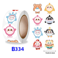 Egg Party Sticker Round Seal sticker 500PCS/ roll Self-adhesive Label Red Bean Roll sticker Wholesale Office Stationery (ONLINE ORDER ONLY)