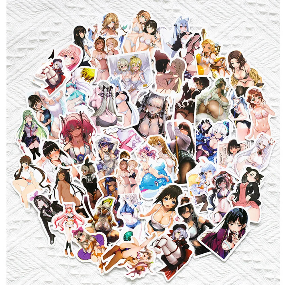 10/30/50pcs Anime Sexy Girl Bunny Waifu Hentai Stickers Deacls Skateboard Laptop DIY Motorcycle Bike Car Cool Waterproof Sticker (ONLINE ORDER ONLY)