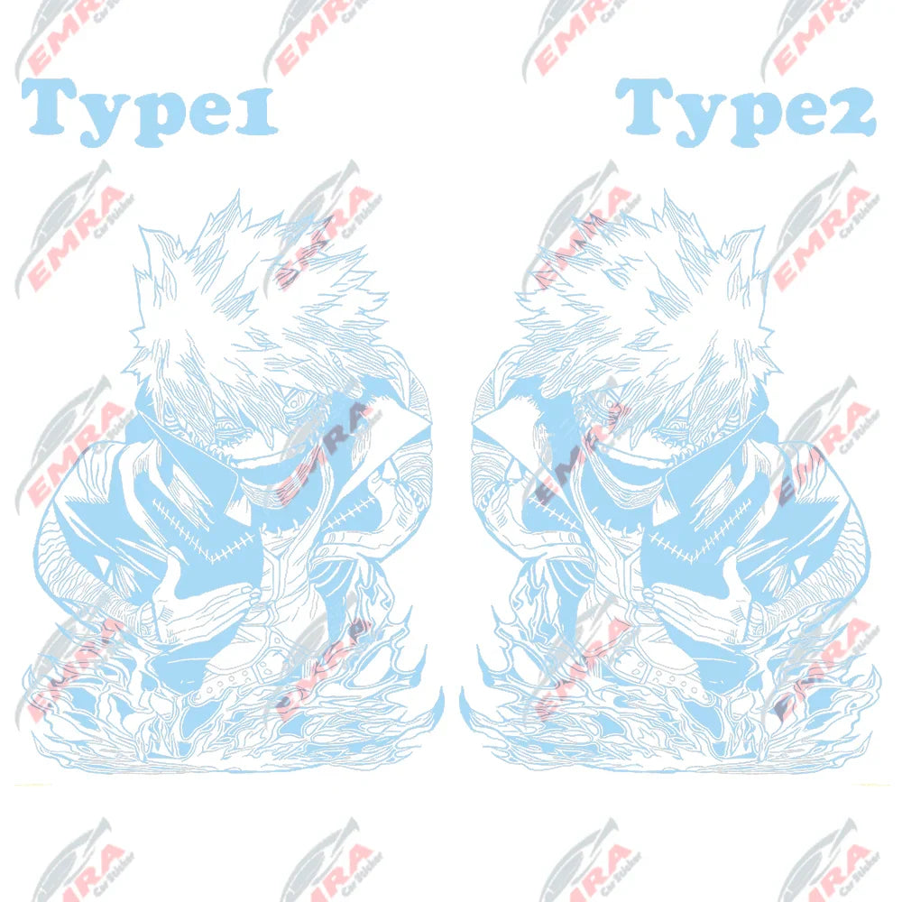 1PCS Large Anime Sticker For Car Hoor Hood External Accessories Die Cutting Waterproof Suntan Prevention Vinyl Decals (ONLINE ORDER ONLY)