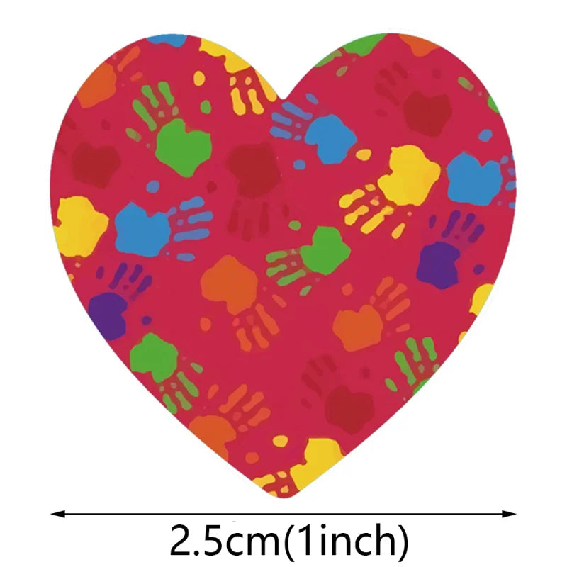 500Pcs Heart Shaped Stickers Seal Labels Stickers Scrapbooking Gift for Package and Wedding Decoration Stationery Sticker (ONLINE ORDER ONLY)