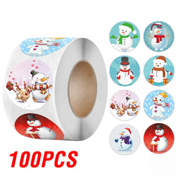 100-500Pcs Merry Christmas Stickers Xmas Envelope Seal Stickers for Christmas Decoration, Wedding Party, Holiday Gift Package (ONLINE ORDER ONLY)