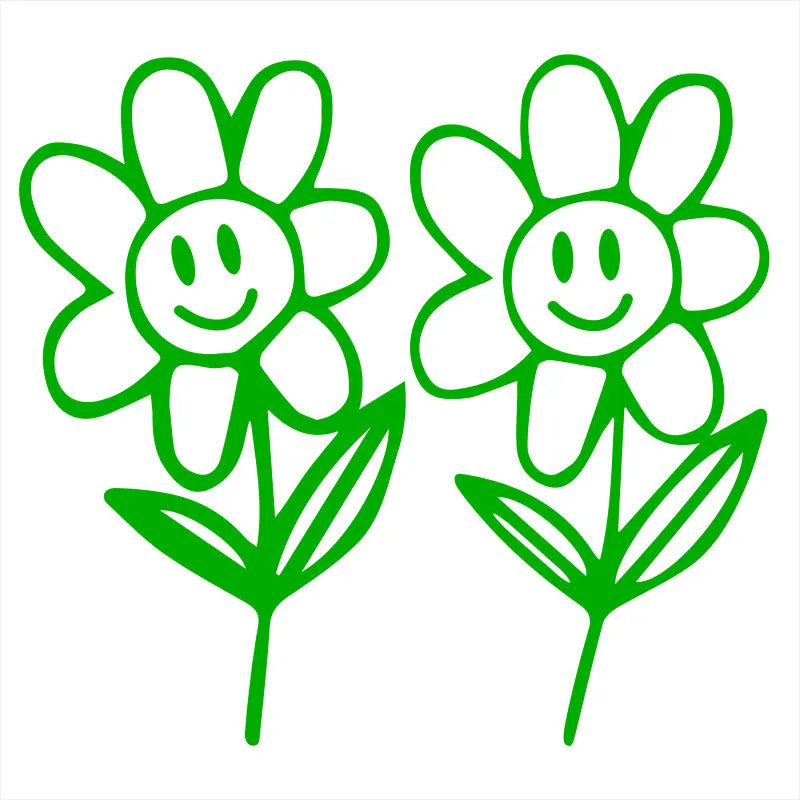 Flower Buds Car Sticker Plant Interior Decoration Rear View Mirror Fashion Stickers Creative Sport PVC Vinyl Decals (ONLINE ORDER ONLY)