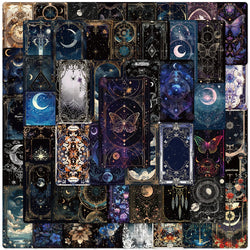 50pcs Cartoon Mysterious Fantasy World Aesthetic Flowers Moon Stickers Luggage Laptop Guitar Phone Waterproof Vinyl Car Decals (Online Order Only)