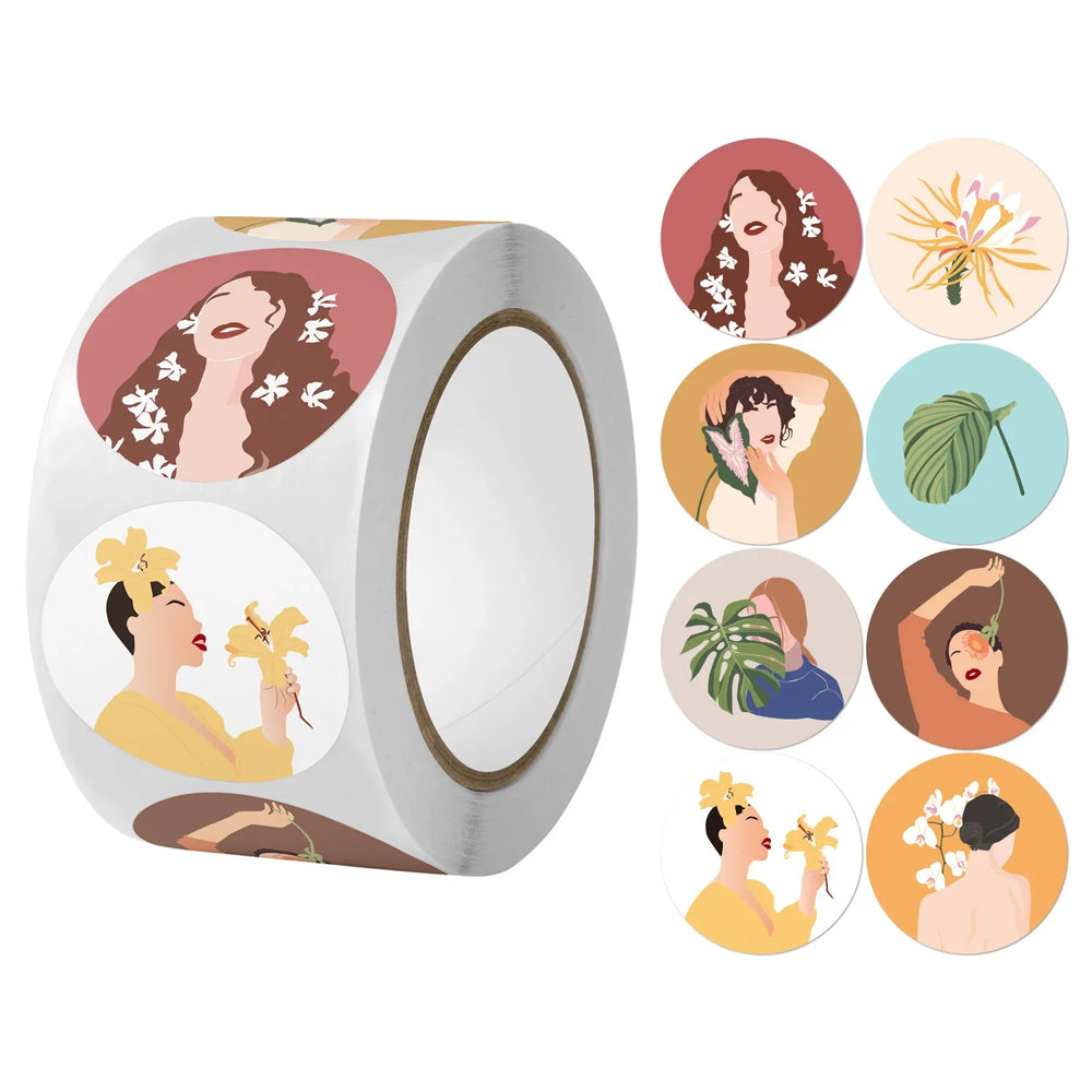 500pcs Cute Scrapbooking Stationery Stickers Envelope Sealing Label Personalized Small Business Gift Decor Stickers (Online Order Only)