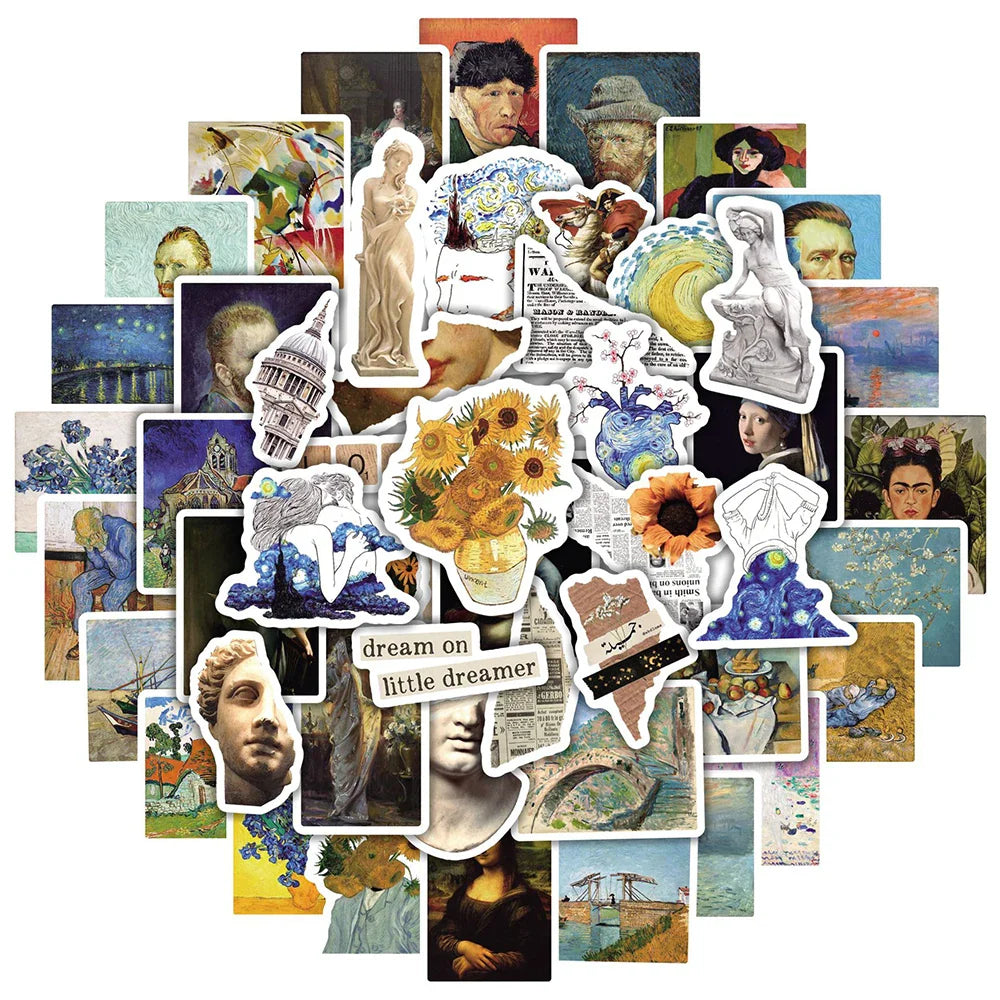 Van Gogh Art Stickers Set: Car, Guitar, Luggage, DIY Gift (ONLINE ORDER ONLY)