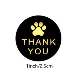 500Pcs Round Dog Paw Print Thank You Label Stickers Used for Shipping and Mailing Box Seal Labels Decorative Gifts Stickers (ONLINE ORDER ONLY)