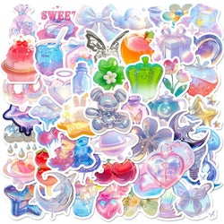 3D Cartoon Aesthetic Stickers 10/30/50pcs Waterproof Decals for Skateboard, Bike, Suitcase, Phone, Fridge (ONLINE ORDER ONLY)