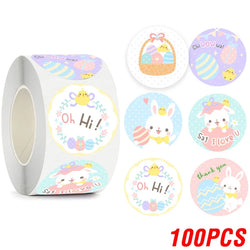 100-500pcs Kawaii Children Reward Stickers Creative School Supplies Cute Animal Encourage Sticker 2.5cm Circle Kids Toy Stickers (Online Order Only)