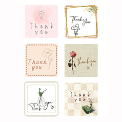 50-300pcs Holiday/Birthday/Wedding Party Gifts Decor Seal Sticker Cute Cartoon Floral Thank You Stickers Baking Envelope Labels (Online Order Only)