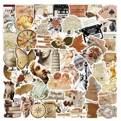 Retro Vintage Art Stickers Aesthetic Decals for Laptop, Phone, Fridge, Luggage, Water Bottle, Scrapbook, Car - 10/25/50pcs (ONLINE ORDER ONLY)