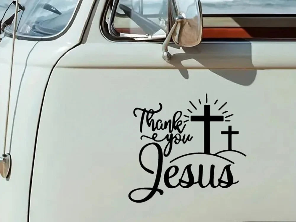 Jesus Car Stickers Christian God Car Body Bumper Vinyl Decal Car Accessories,,For Cars, Trucks, Walls, Laptops, Windows, (ONLINE ORDER ONLY)