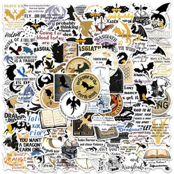 10/50/100pcs Fantasy Dragons Fourth Wing Book Stickers Aesthetic Decals DIY Stationery Notebook Phone Luggage Waterproof Sticker (ONLINE ORDER ONLY)