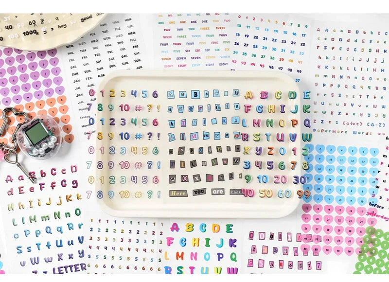 20Pages/piece Korean Ins Starlight Dot Series Decorative Stickers Phone Case Laptop DIY Idol Photocard Kawaii Journal Sticker (Online Order Only)