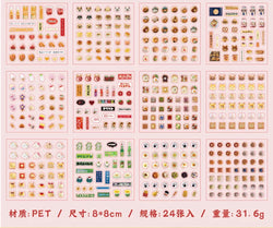 24piece/book Vitality Party Series Cut Film Sticker Book Y2K Journal Handbook Scrapbooking Kawaii Decoration Sticker Gift (ONLINE ORDER ONLY)
