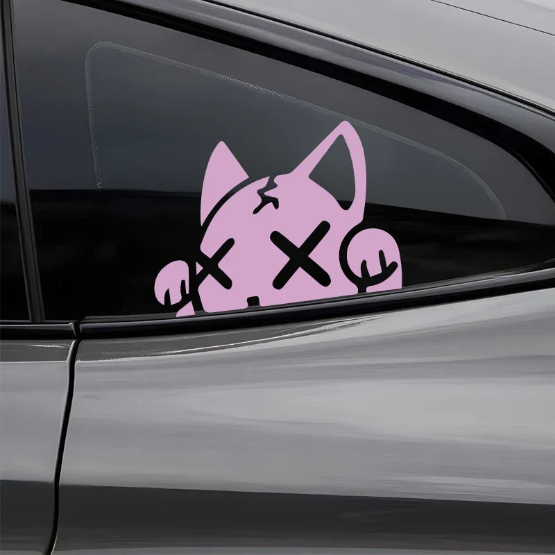 CUTE CAT DECAL,CARTOON CAT stickers,creative&funny decal with high quality for car trucks motorcycles &laptops (ONLINE ORDER ONLY)