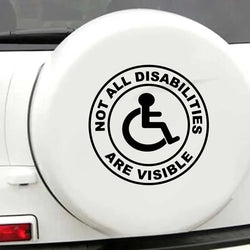 “Not All Disabilities Are Visible ”stickers，For Cars, Trucks, Walls, Laptops, Windows, Motorcycles, Bumpers Or Crafts (ONLINE ORDER ONLY)
