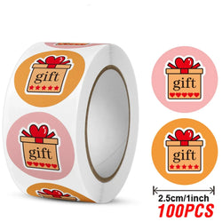 100-500pcs Free Gift Letters Labels Sticker Stationary Supplies Pink Thank You Sticker For Small Business Package Card 1 Inch (ONLINE ORDER ONLY)