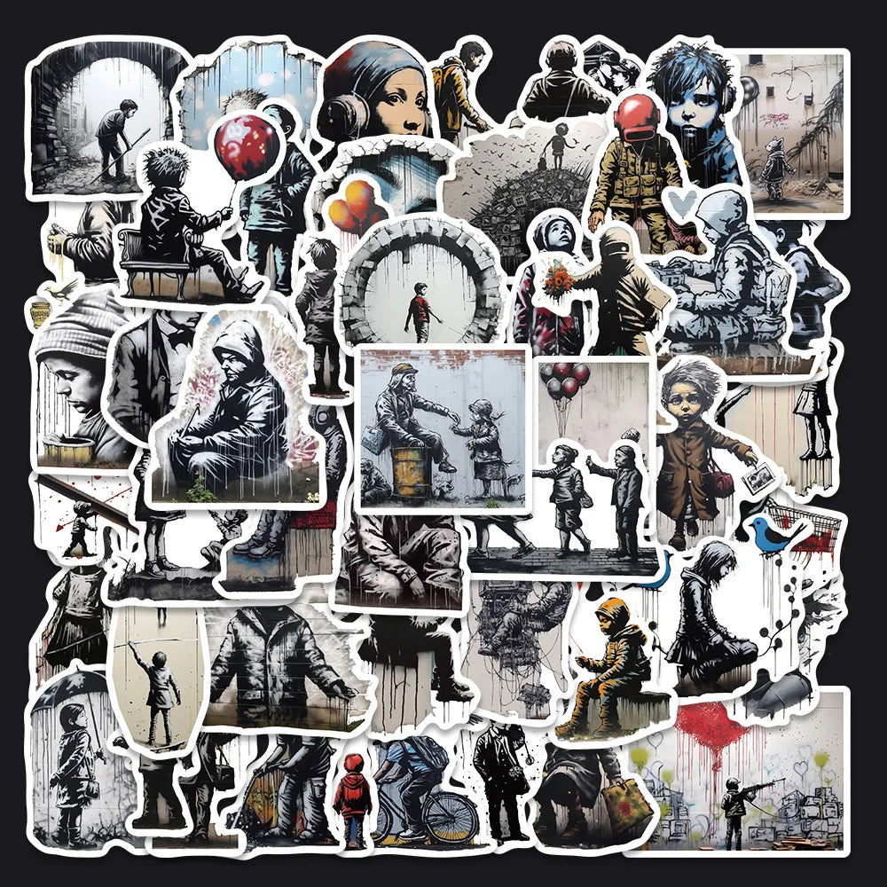 50pcs Abstract Graffiti Art Stickers for Helmets, Walls, DIY Decor Wholesale (Online Order Only)