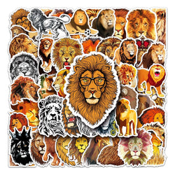 50Pcs Lion Cartoon Waterproof Vinyl Stickers for Skateboard Snowboard (Online Order Only)