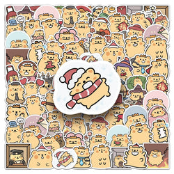 50Pcs Cute Bear Waterproof Vinyl Stickers for Skateboard Snowboard Decals (Online Order Only)