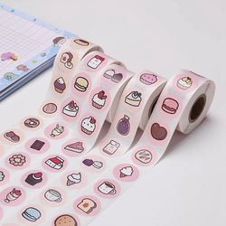 500pcs/roll Animal Cartoon Stickers Kids Toy Stickers Various Cute Design Patterns School Teacher Reward Stationery Stickers (ONLINE ORDER ONLY)