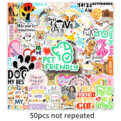 10/30/50PCS Pets are Best Friends Stickers Dog Cat Aniamls Decals Graffiti DIY Luggage Laptop Guitar Bike Skateboard Sticker Toy (ONLINE ORDER ONLY)