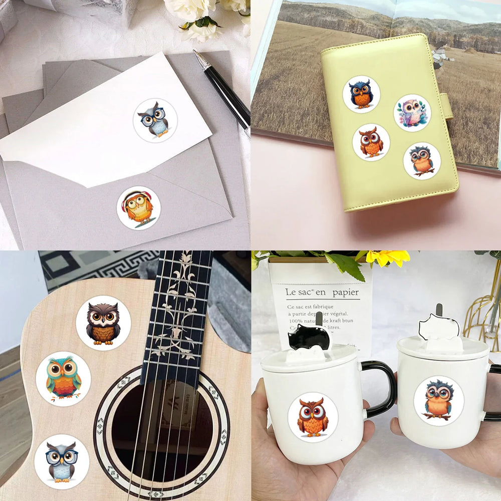 100-500pcs Cute owl Sticker Animals Sticker for Kids Classic Toy Decoration School Teacher Supplies Encouragement Sticker (ONLINE ORDER ONLY)