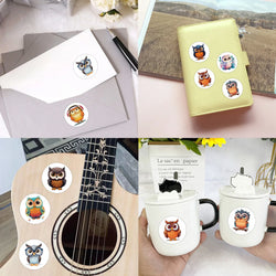 100-500pcs Cute owl Sticker Animals Sticker for Kids Classic Toy Decoration School Teacher Supplies Encouragement Sticker (ONLINE ORDER ONLY)