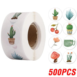 100-500pcs Round Cartoon Sticker 1Inch Thank You Stickers for Gift Cards Envelope Paper Scrapbook Sealing Label (ONLINE ORDER ONLY)