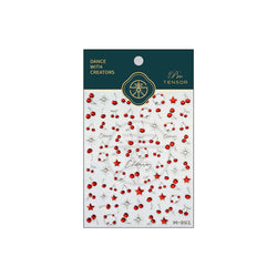 Lovely Mini Red Cherry Jelly Star Sun Fruit Charming Silver 3D 5D Self Adhesive Nail Art Stickers Cute Manicure Decals Wholesale (ONLINE ORDER ONLY)