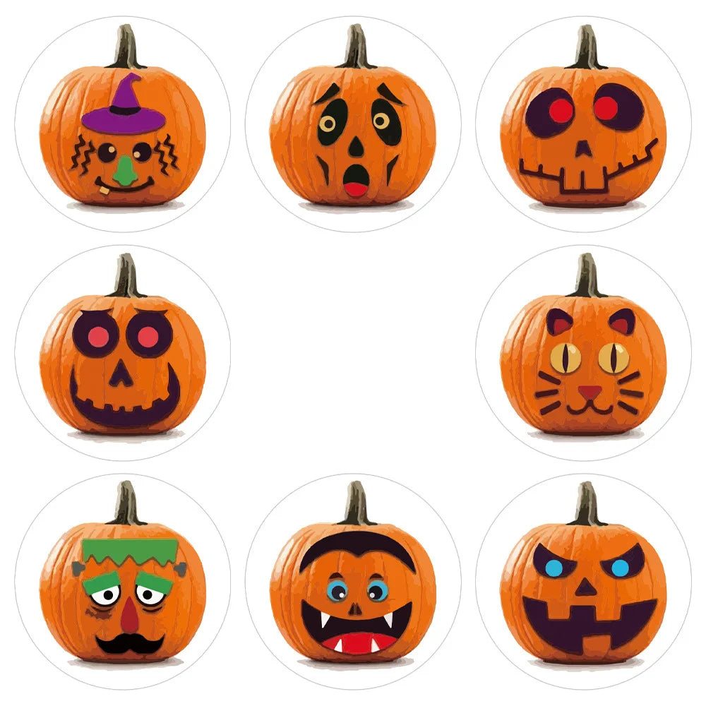 100-500Pcs Halloween Sticker Sealing Label Stickers Adhesive Sticker For Gifts Handmade Envelope DIY Stationery Stickers (ONLINE ORDER ONLY)