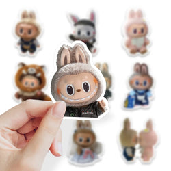 Kawaii Labubu Doll Stickers Cartoon Decoration Laptop Phone Guitar Bike Decals Waterproof Toy (Online Order Only)