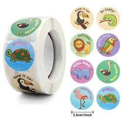 100-500pcs Stickers for Kids Cute Animal Children Reward Stickers Teacher Supplie for Classroom Potty Training Motivational (Online Order Only)