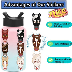 8/16/32pcs Cartoon Pony Head Make A Face Puzzle Stickers Kids Funny Animals Sticker DIY Children Jigsaw Education Toys (ONLINE ORDER ONLY)